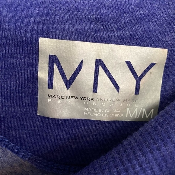 Marc New York Performance Blue Fleece Tunic Thermal/Sweatshirt Top Medium EUC - Picture 3 of 11